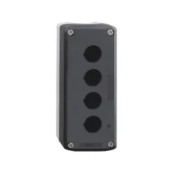 Schneider Electric XALD04, Harmony XALD, 4 Adet 22mm Buton için Boş Buton Kutusu, Açık Gri/Koyu Gri