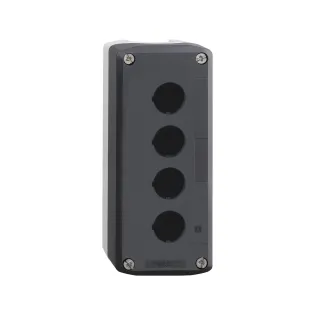 Schneider Electric XALD04, Harmony XALD, 4 Adet 22mm Buton için Boş Buton Kutusu, Açık Gri/Koyu Gri
