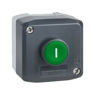 Schneider Electric XALD102, Harmony XALD, Yeşil Üzerine "I" İşaretli, Kutulu Yaylı Buton, 1NA