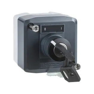 Schneider Electric XALD144, Harmony XALD, Siyah, Kutulu Kilitli Mandal Buton, 0-1 Konumlu, 1NA