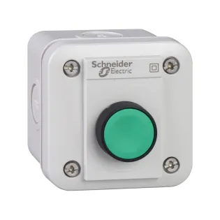 Schneider Electric XALE1011, Harmony XALE, Kutulu Yeşil Yaylı Buton, 1NA