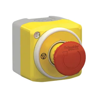 Schneider Electric XALK178W3B140G, Harmony XALD, Işıklı ve "Emergency Stop" Etiketli, Kutulu Acil Stop Butonu, 1NA+2NK, 24 Volt AC/DC