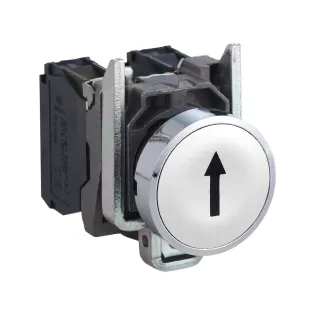 Schneider Electric XB4BA3341, Harmony Stil 4, Beyaz, "↑" Ok İşaretli Yaylı Buton, 1NA, 22mm