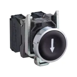 Schneider Electric XB4BA3351, Harmony Stil 4, Siyah, "↓" Ok İşaretli Yaylı Buton, 1NA, 22mm