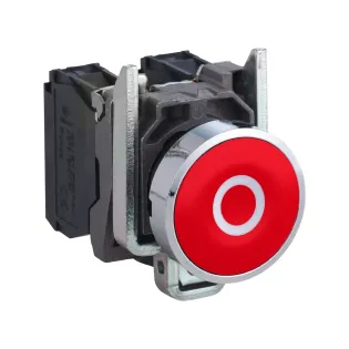 Schneider Electric XB4BA4322, Harmony Stil 4, Kırmızı, "O" İşaretli Yaylı Buton, 1NK, 22mm