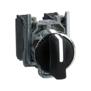 Schneider Electric XB4BD53, Harmony Stil 4, Siyah, Geri Dönüşlü Mandal Buton, 1-0-2 Konumlu, 2NA, 22mm