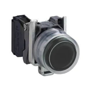 Schneider Electric XB4BP21, Harmony Stil 4, Siyah, Kılıflı Yaylı Buton, 1NA, 22mm