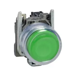 Schneider Electric XB4BP31, Harmony Stil 4, Yeşil, Kılıflı Yaylı Buton, 1NA, 22mm
