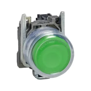 Schneider Electric XB4BP31, Harmony Stil 4, Yeşil, Kılıflı Yaylı Buton, 1NA, 22mm