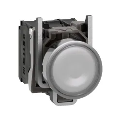 Schneider Electric XB4BW31B5, Harmony Stil 4, Beyaz, Işıklı Yaylı Buton, 24 Volt AC/DC, 1NA+1NK, 22mm