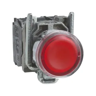Schneider Electric XB4BW3465, Harmony Stil 4, Kırmızı, Işıklı Yaylı Buton, Ampülsüz, 1NA+1NK, 22mm