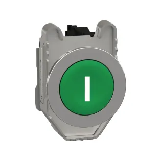 Schneider Electric XB4FA3311, Harmony Plus Stil 4, Yeşil, "l" İşaretli Yaylı Buton, 1NA, 30mm