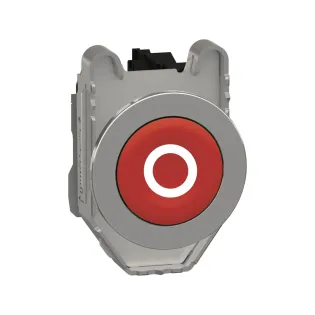 Schneider Electric XB4FA4322, Harmony Plus Stil 4, Kırmızı, "O" İşaretli Yaylı Buton, 1NK, 30mm