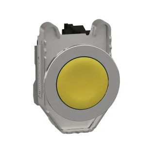 Schneider Electric XB4FA51, Harmony Plus Stil 4, Sarı, Yaylı Buton, 1NA, 30mm