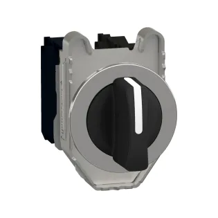 Schneider Electric XB4FD33, Harmony Plus Stil 4, Siyah, Mandal Buton, 1-0-2 Konumlu, 2NA, 30mm
