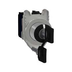 Schneider Electric XB4FG33, Harmony Plus Stil 4, Siyah, Kilitli Mandal Buton, 1-0-2 Konumlu, 2NA, 30mm