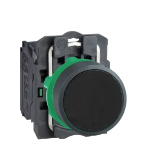 Schneider Electric XB5AA21, Harmony Stil 5, Siyah, Yaylı Buton, 1NA, 22mm