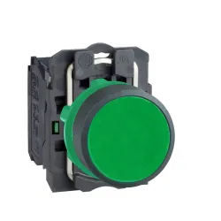 Schneider Electric XB5AA31, Harmony Stil 5, Yeşil, Yaylı Buton, 1NA, 22mm
