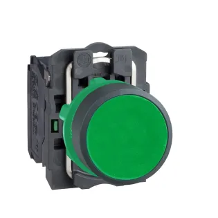 Schneider Electric XB5AA31, Harmony Stil 5, Yeşil, Yaylı Buton, 1NA, 22mm