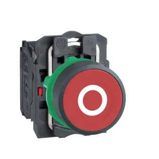 Schneider Electric XB5AA4322, Harmony Stil 5, Kırmızı, "O" İşaretli Yaylı Buton, 1NK, 22mm