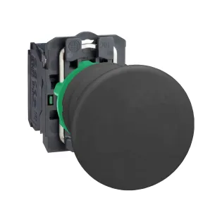 Schneider Electric XB5AC21, Harmony Stil 5, Siyah, 40mm Mantar Kafalı Yaylı Buton, 1NA, 22mm