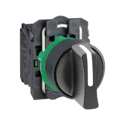 Schneider Electric XB5AD53, Harmony Stil 5, Siyah, Geri Dönüşlü Mandal Buton, 1-0-2 Konumlu, 2NA, 22mm