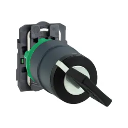 Schneider Electric XB5AG21, Harmony Stil 5, Siyah, Kilitli Mandal Buton, 0-1 Konumlu, 1NA, 22mm