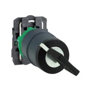 Schneider Electric XB5AG21, Harmony Stil 5, Siyah, Kilitli Mandal Buton, 0-1 Konumlu, 1NA, 22mm