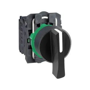 Schneider Electric XB5AJ33, Harmony Stil 5, Siyah, Uzun Mandallı Buton, 1-0-2 Konumlu, 2NA, 22mm