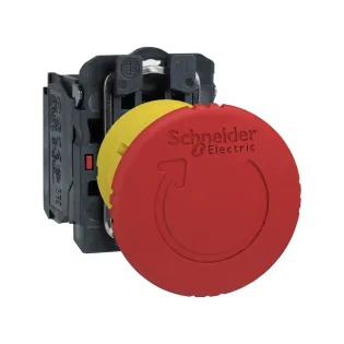 Schneider Electric XB5AS8442, Harmony Stil 5, Kırmızı, 40mm Mantar Kafalı Acil Stop Butonu, 1NK, 22mm
