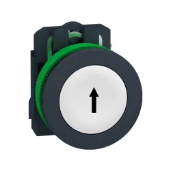 Schneider Electric XB5FA3341, Harmony Plus Stil 5, Beyaz, "↑" Ok İşaretli Yaylı Buton, 1NA, 30mm