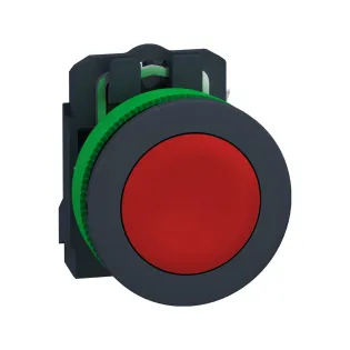 Schneider Electric XB5FA42, Harmony Plus Stil 5, Kırmızı, Yaylı Buton, 1NK, 30mm