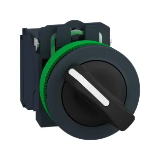 Schneider Electric XB5FD21, Harmony Plus Stil 5, Siyah, Mandal Buton, 0-1 Konumlu, 1NA, 30mm
