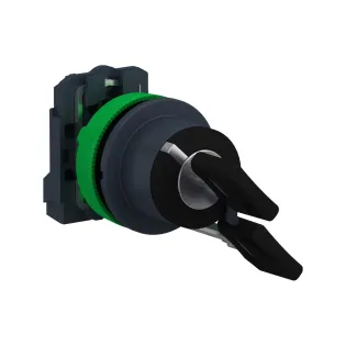 Schneider Electric XB5FG21, Harmony Plus Stil 5, Siyah, Kilitli Mandal Buton, 0-1 Konumlu, 1NA, 30mm