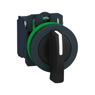 Schneider Electric XB5FJ21, Harmony Plus Stil 5, Siyah, Uzun Mandallı Buton, 0-1 Konumlu, 1NA, 30mm