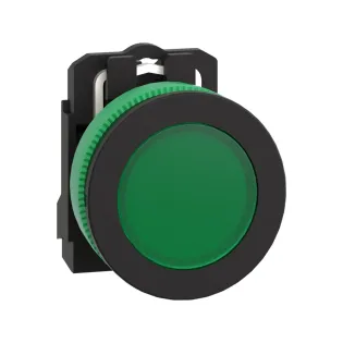 Schneider Electric XB5FVB3, Harmony Plus Stil 5, Yeşil, Sinyal Lambası, 24 Volt AC/DC, 30mm