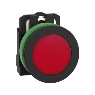 Schneider Electric XB5FVB4, Harmony Plus Stil 5, Kırmızı, Sinyal Lambası, 24 Volt AC/DC, 30mm