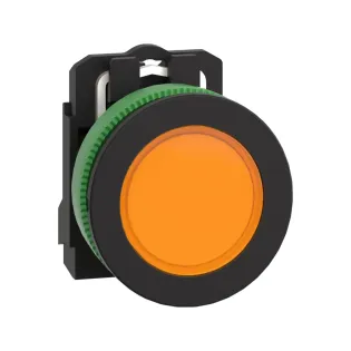 Schneider Electric XB5FVB5, Harmony Plus Stil 5, Sarı, Sinyal Lambası, 24 Volt AC/DC, 30mm