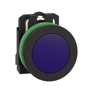 Schneider Electric XB5FVM6, Harmony Plus Stil 5, Mavi, Sinyal Lambası, 230 Volt AC, 30mm