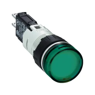Schneider Electric XB6AV3BB, Harmony Stil 6, Yeşil, Dairesel Sinyal Lambası, 12-24 Volt AC/DC, 16mm