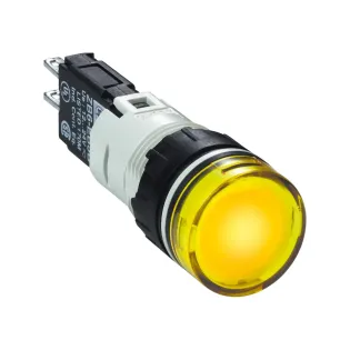 Schneider Electric XB6AV5BB, Harmony Stil 6, Sarı, Dairesel Sinyal Lambası, 12-24 Volt AC/DC, 16mm
