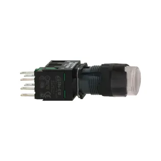 Schneider Electric XB6AW1B1B, Harmony Stil 6, Beyaz, Işıklı Dairesel Yaylı Buton, 12-24 Volt AC/DC, 1NA, 16mm