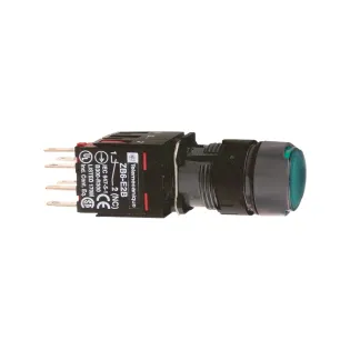 Schneider Electric XB6AW3B1B, Harmony Stil 6, Yeşil, Işıklı Dairesel Yaylı Buton, 12-24 Volt AC/DC, 1NA, 16mm