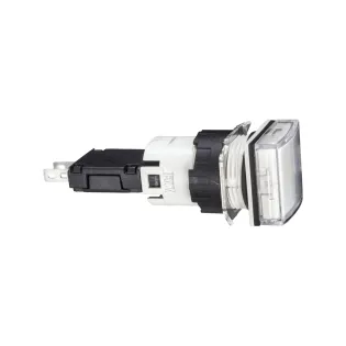 Schneider Electric XB6CV1BB, Harmony Stil 6, Beyaz, Kare Sinyal Lambası, 12-24 Volt AC/DC, 16mm