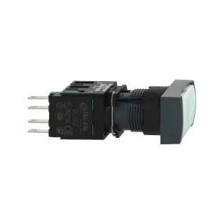 Schneider Electric XB6DA11B, Harmony Stil 6, Beyaz, Dikdörtgen Yaylı Buton, 1NA, 16mm