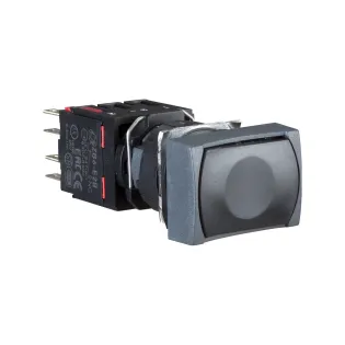 Schneider Electric XB6DA22B, Harmony Stil 6, Siyah, Dikdörtgen Yaylı Buton, 1NK, 16mm