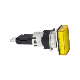 Schneider Electric XB6DV5BB, Harmony Stil 6, Sarı, Dikdörtgen Sinyal Lambası, 12-24 Volt AC/DC, 16mm