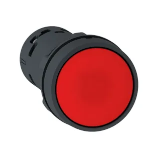 Schneider Electric XB7NA42, Harmony Stil 7, Kırmızı, Monoblok Yaylı Buton, 1NK, 22mm