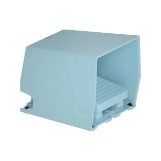 Schneider Electric XPEM510, Harmony XPE, Mavi Metal Gövdeli Koruma Kapaklı Tetik Mekanizmalı Ayak Şalteri, 1 Kademeli, 1NA+1NK, IP66