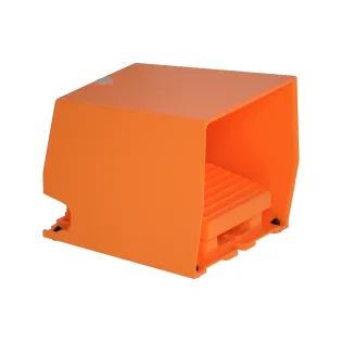 Schneider Electric XPER310, Harmony XPE, Turuncu Metal Gövdeli Koruma Kapaklı Ayak Şalteri, 1 Kademeli, 1NA+1NK, IP66